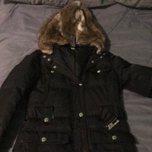 Victoria secret long black puffer jacket